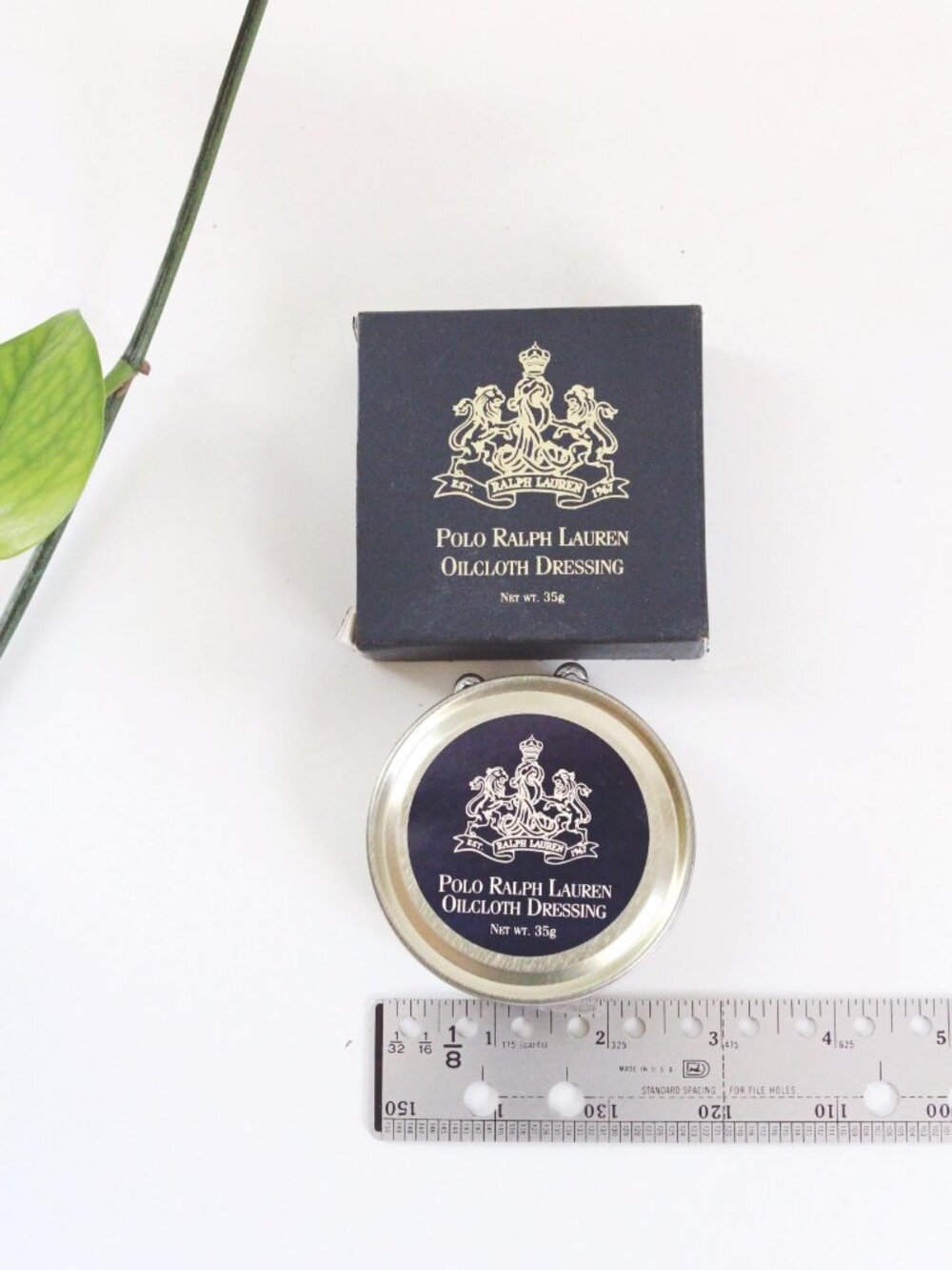 Vintage Polo Ralph Lauren Oilcloth Dressing Tin Box New NIB Care Balm - Picture 4 of 5